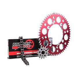 Primary Drive Alloy Kit & 420 MC Chain Red Rear Sprocket For Honda CRF150R Expert 2007-2009,2012-2025