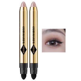 DayaEmmoTQ Dual End Design Eyeshadow Pencil - Multipurpose 2-in-12 Dual End Eyeshadow Eye Makeup Stick Highlight Shadow Cheek Pearlescent Glitter