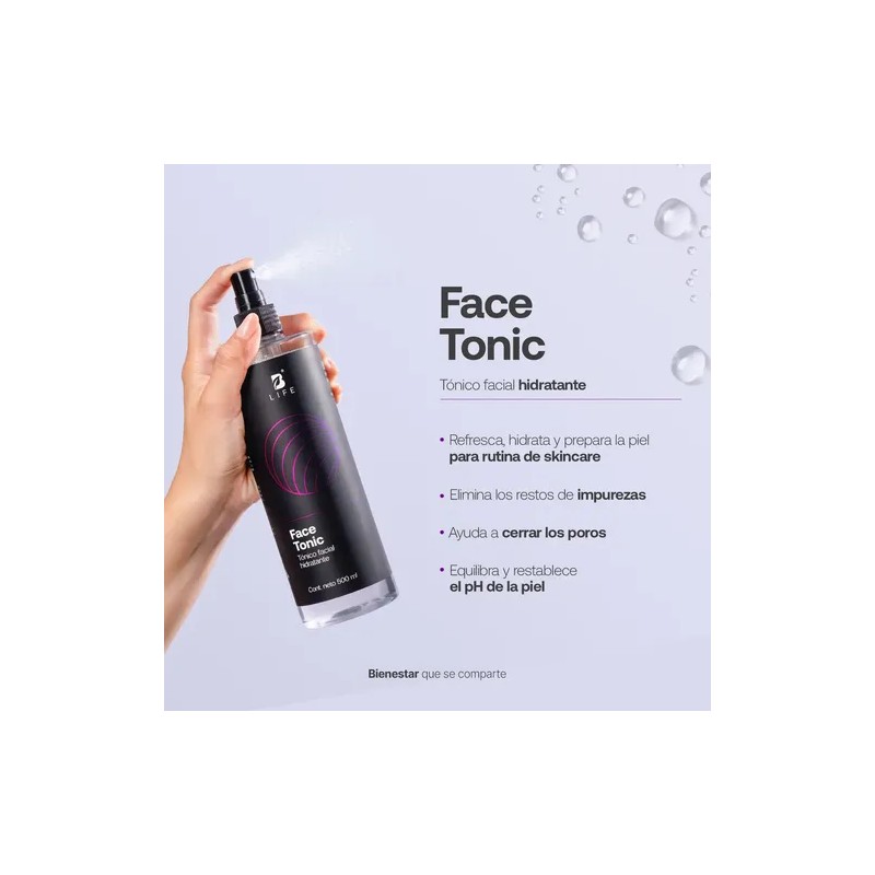 B Life tónico facial 500 ml, 99 % ingredientes naturales;