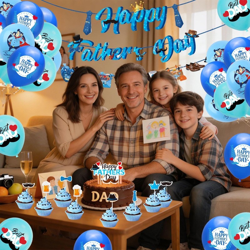 Fathers Day Decorations 37PCS Happy Fathers Day Banner – Decorative