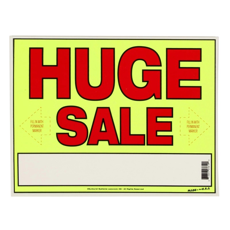 Sunburst Systems Huge Sale Kit: 3 YARD SIGNS, 600 pre-PRICED