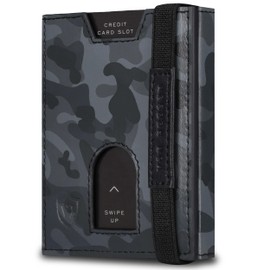 Von Hessen Slim Wallet with RFID Protection – Card Case for Men and Women – Mini Leather Wallet – Small Wallet – Wallet, camouflage