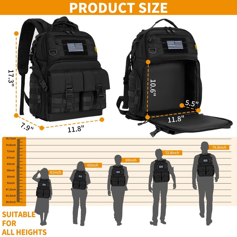TORIBIO Camera Backpack for DSLR/SLR/Mirrorless Photography Camera, Water-resistant Tactical Camera