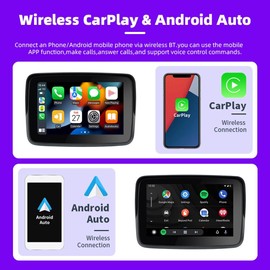 RETROGOO 5 Inch Motorcycle Wireless Carplay Android Auto Portable Navigation GPS Screen Motorcycle Waterproof Display