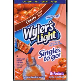 Wyler's Light Singles Water Drink Mix To Go Powder Packets, Cherry, 8 Count