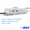 LIDESENMO Waterproof IP67 12V 3A Power Supply 36W AC DC