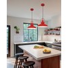 Woholitable Farmhouse Pendant Lighting for Kitchen Island,Red Pendant Light with