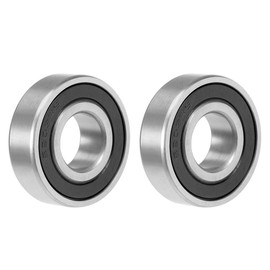 TOP-VIGOR 2Pcs 6203-2RS Deep Groove Ball Bearings, Z1 17mm x 40mm x 12mm Double Sealed Industrial Bearings, Chrome Steel Skateboard Bearings for Electrical Instrument Equipment