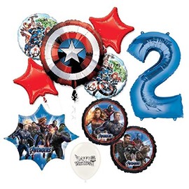 Avengers Infinity War Endgame 2nd Birthday Party Bouquet of Balloons Bundle