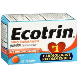 ECOTRIN 81MG TABLET 45CT