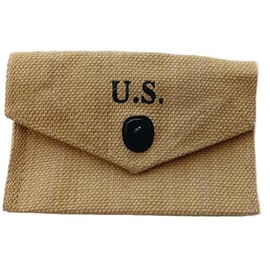 WWII U.S Army First Aid Pouch with Hook M1 SEMS M1943 - Khaki