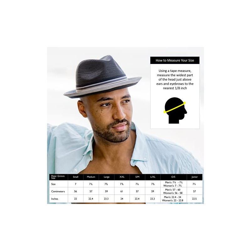 Peter Grimm Depp Fedora Hat Navy