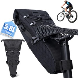 Desing Wish 5.8L Saddle Bag Bicycle Bike Packing Bicycle Saddle Bag Saddle Bag Tool Bag Saddle Bag Saddle Bags for Gravel Bike E-Bike MTB Road Bike Mountain Bike Bag Accessories