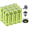 Brightown 12-Pack Rechargeable AA Batteries - 1000mAh 1.2V NiMH High