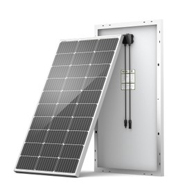 HQST 100 Watt 12V Monocrystalline Solar Panel with Solar Connectors, High Efficiency Module PV Power for Battery Charging Boat, Caravan, RV and Any Other Off Grid Applications