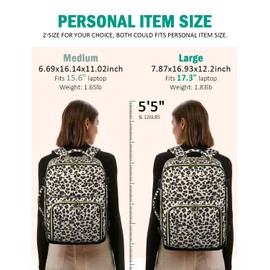 Travel Backpack For Women, Carry On Backpack for Men Flight Approved Airline Personal Item Travel Bag TSA Business 17.3 in Laptop Mochila, Travels Essentials Bookbag for Work Nurse Hiking (Leopard)