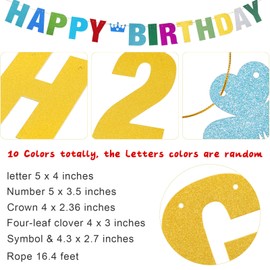 149 Pieces Banner Kit Glitter Banner Letters with Numbers and Symbols DIY Letter Banner with Rope for Birthday Wedding Baby Showers and Party Decorations Supplies (Multicolored)