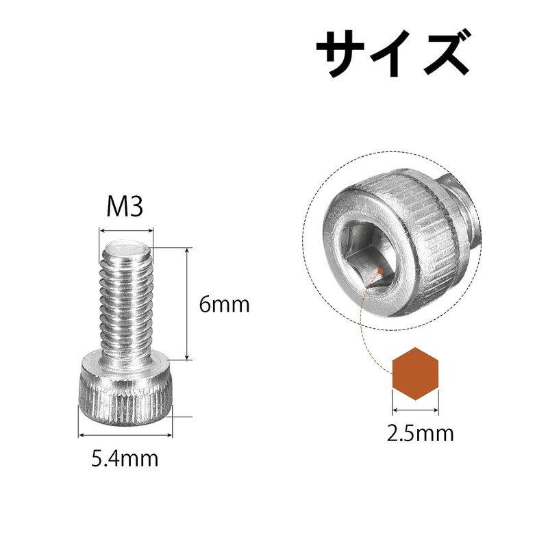 POTRRCIUSUER Hex Head Cap Bolt, Full Thread, 304 Stainless Steel,