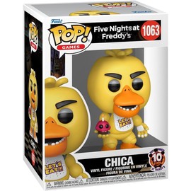 POP Games: Five Nights at Freddy's 10th Anniversary - Chica with Cupcake Funko Vinyl Figure (Bundled with Compatible Box Protector Case), Multicolor, 3.75 inches