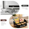 Fabric Snack Organiser with Handles and 5 Compartments in Black