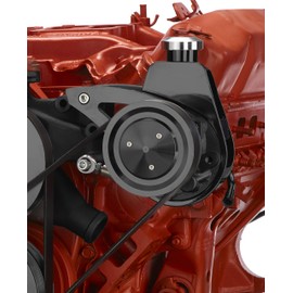 Black Power Steering Bracket for Big Block Chrysler - 383 400 426-440