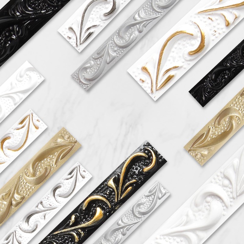 TECDW 118in Flexible Wall Trim,Peel and Stick Wall Molding,Moulding Trim
