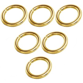 DIY925 Jump Rings Diameter 3 mm Open 925 Sterling Silver Double Gold-Plated Jump Rings 24 K Gold DIY Pack of 6