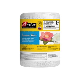 ACTIVA Supreme Wrap – The Premium Art and Craft Modeling, Casting and Sculpture-4" x 15' 1 Roll Plaster Cloth, 4"x15' 10 Single, White