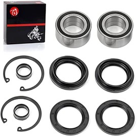 Front Wheel Bearings & Seals Compatible with Honda Foreman 400 TRX400FW Foreman 450 TRX450 S/ES/FE/FM Foreman 500 Rubicon 500 TRX500 Rincon 650 TRX650 Rincon 680 TRX680 1995-2014