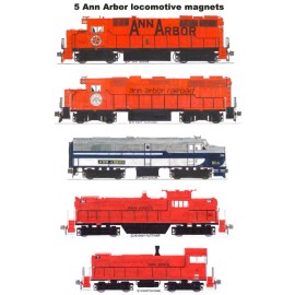 Ann Arbor Locomotives set of 5 magnets Andy Fletcher