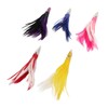 5Pcs Feather Trolling Fishing Lures Colorful Feather Jet Head Trolling