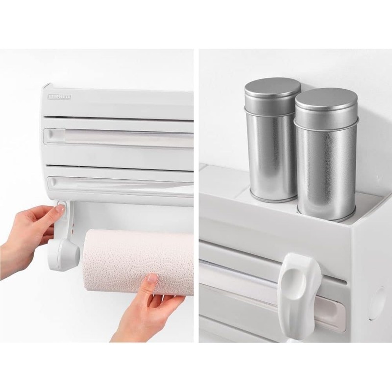 Leifheit Parat F2 Wall Mounted Kitchen Roll Holder – 3-in-1