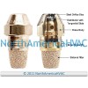 Fits GE Genteq Oil Burner Nozzle Delavan 1.10 GPH 60 Degrees Hollow Cone A H AH NS PL USA