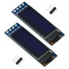A-DIGISHUO 2Pcs 0.91 Inch I2C OLED Display Module SSD1306 OLED