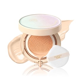 XIXI BOX クッションファンデーション 【SPF50+ PA+++ UVカット】 毛穴カバー 崩れにくい ツヤ肌 保湿 密着 薄付き ナチュラル仕上げ 韓国メイク ナチュラルベージュ