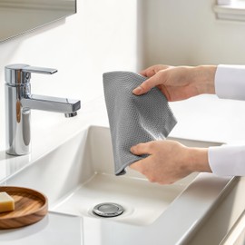 Silva Premium Quality Microfibre Cloths | Streak-Free Bath Cleaning Cloths | Cleaning Cloths for Bathrooms, Sinks, Bathtubs | Thickened Magic Cleaning Cloth | (Premium Bath Towel) (Pack of 1)