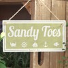 'Sandy Toes (Land & Sea)' - Nautical Sign - Handmade