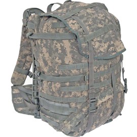 Military Outdoor Clothing Previously Issued US G.I. Large ACU Rucksack Complete with Frame, Shoulder Straps, and Waist Belt