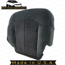DIY Auto Upholstery Driver Bottom Fabric Seat Cover Dark Gray For Chevy Silverado 1500 LS 1999-2002