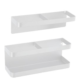 Fangehong Magnetic Umbrella Stand, Wall Mounted Umbrella Stand, Carbon Steel Plate Magnetic Umbrella Holder, No Drilling, Height Adjustable Umbrella Stand for Hotels, Entrance Halls (White)