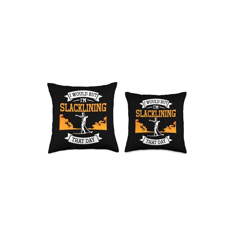 Slackline Gear Essentials Slacklining Accessories Enthusiast Throw Pillow