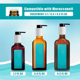 LSAUVWN 2PCS Dispenser Pump Replacement Compatible with MOROCCANOIL Treatment 1.7/3.4/4.2 Fl Oz, Plastic Pumps Head with Lock Clip for Hair Oil Bottle (Bottle Not Included)