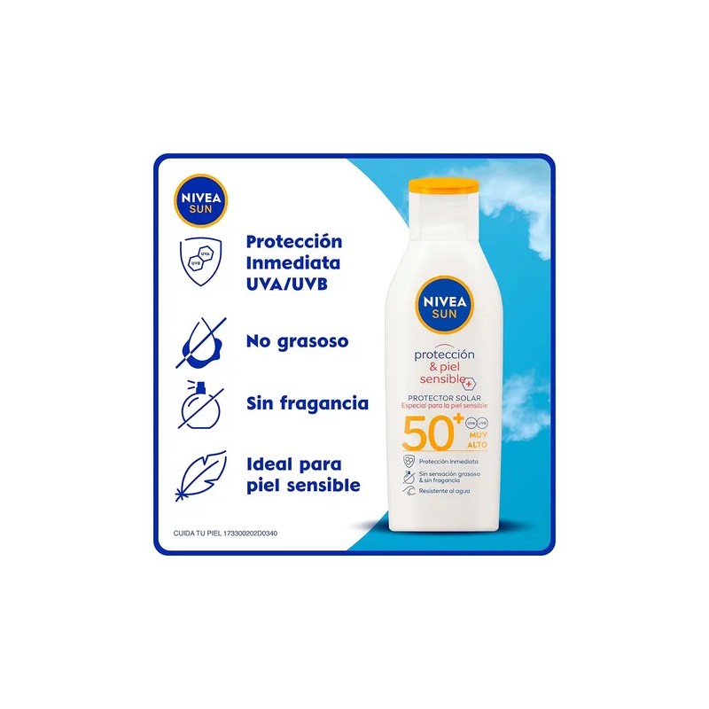 Protector Corporal NIVEA SUN Sensitive FPS50 200ml