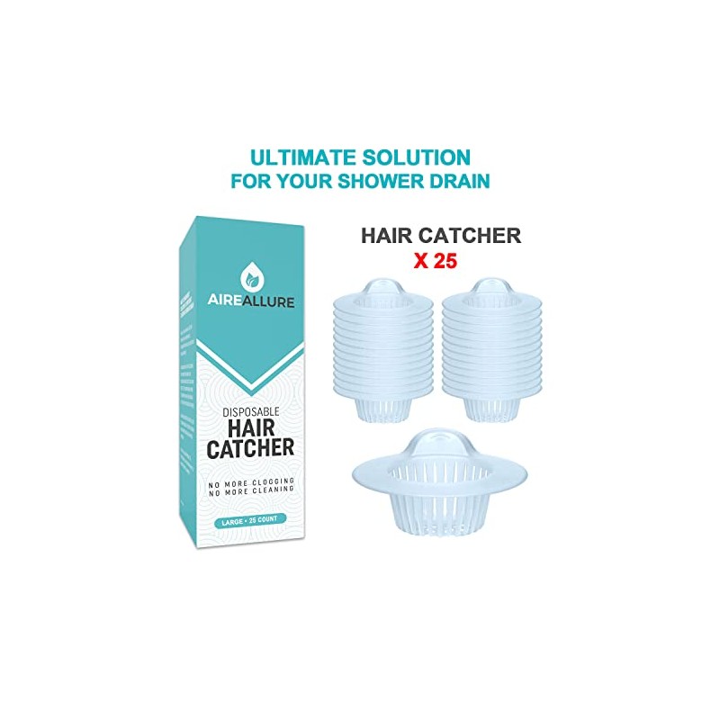 Aire Allure, 25 Pack, Hair Catcher for Bathroom Sink or