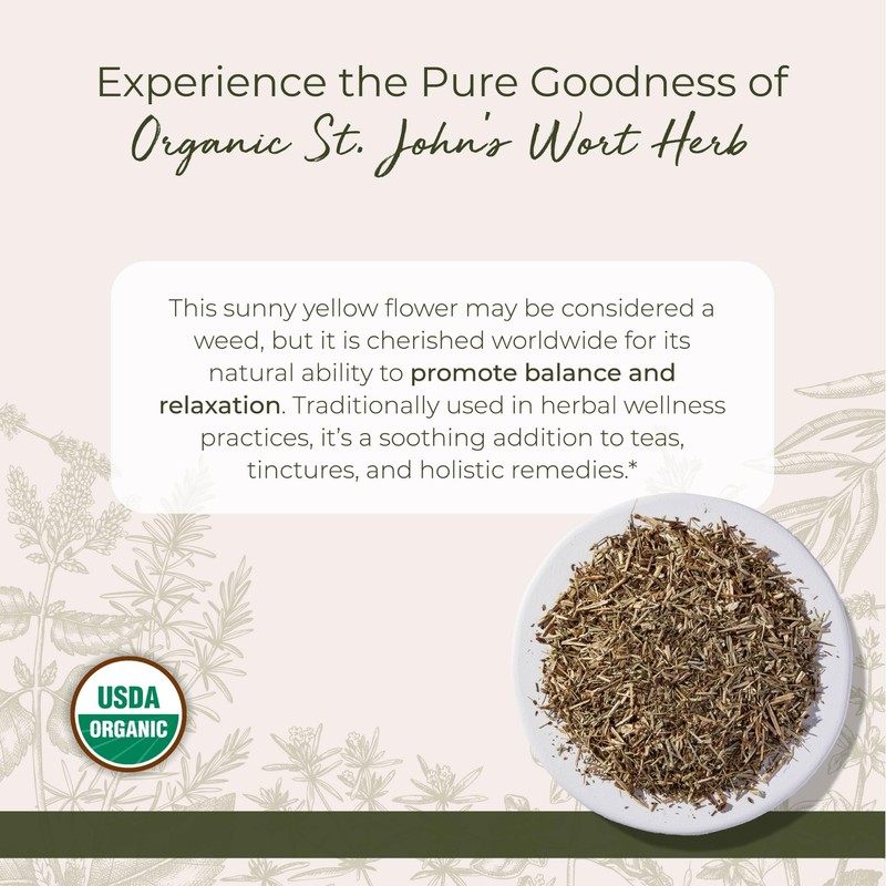 Starwest Botanicals Organic Dried St. John's Wort - Loose Leaf