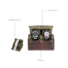 Contact's family 2 Piece Oval Watch Storage Box Genuine Leather