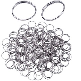 H&D 500pcs Round Edged Split Circular Ring Clips for Crystal Lamps, Crystal Curtain, Crystal Garland, Necklaces, Keys, Earrings, Jewelry Making and Craft Ideas (14mm, Silver)
