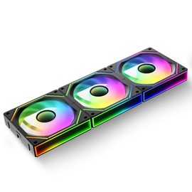 Ocypus Gamma F12 UNI 120mm PC Fans, Daisy-Chain Computer Case Cooling Fan, New-gen Infinity Mirror, Flowing ARGB Light Effects, Low Noise PWM, Up to 1800RPM 9-Blade Standard (BK, 3PCS)