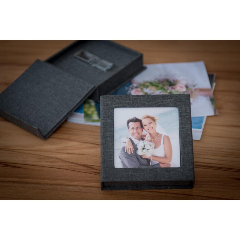 Crystal USB Flash Drive with Box Wedding Design - Elegant