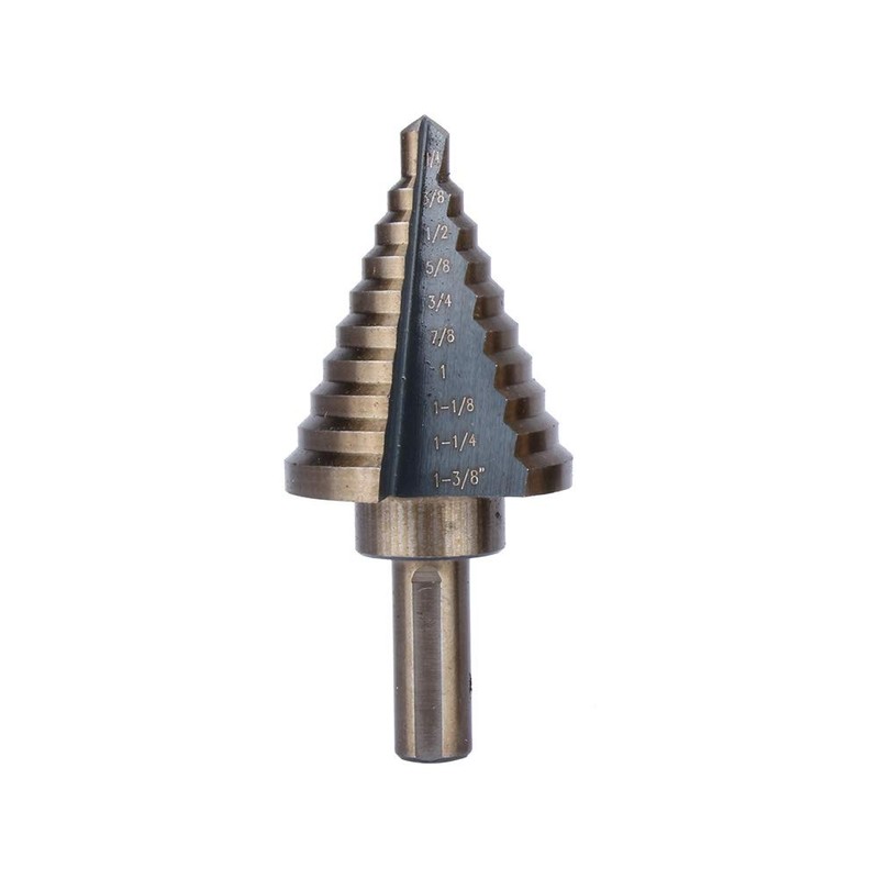 Cocoarm HSS Step Drill 5 Pieces Cone Drill Set Titanium